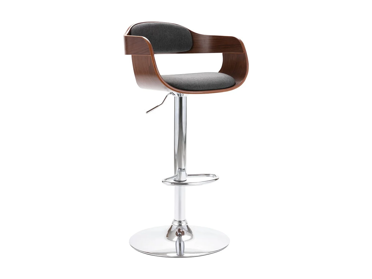 Tabouret de bar Contreplaqué et tissu gris