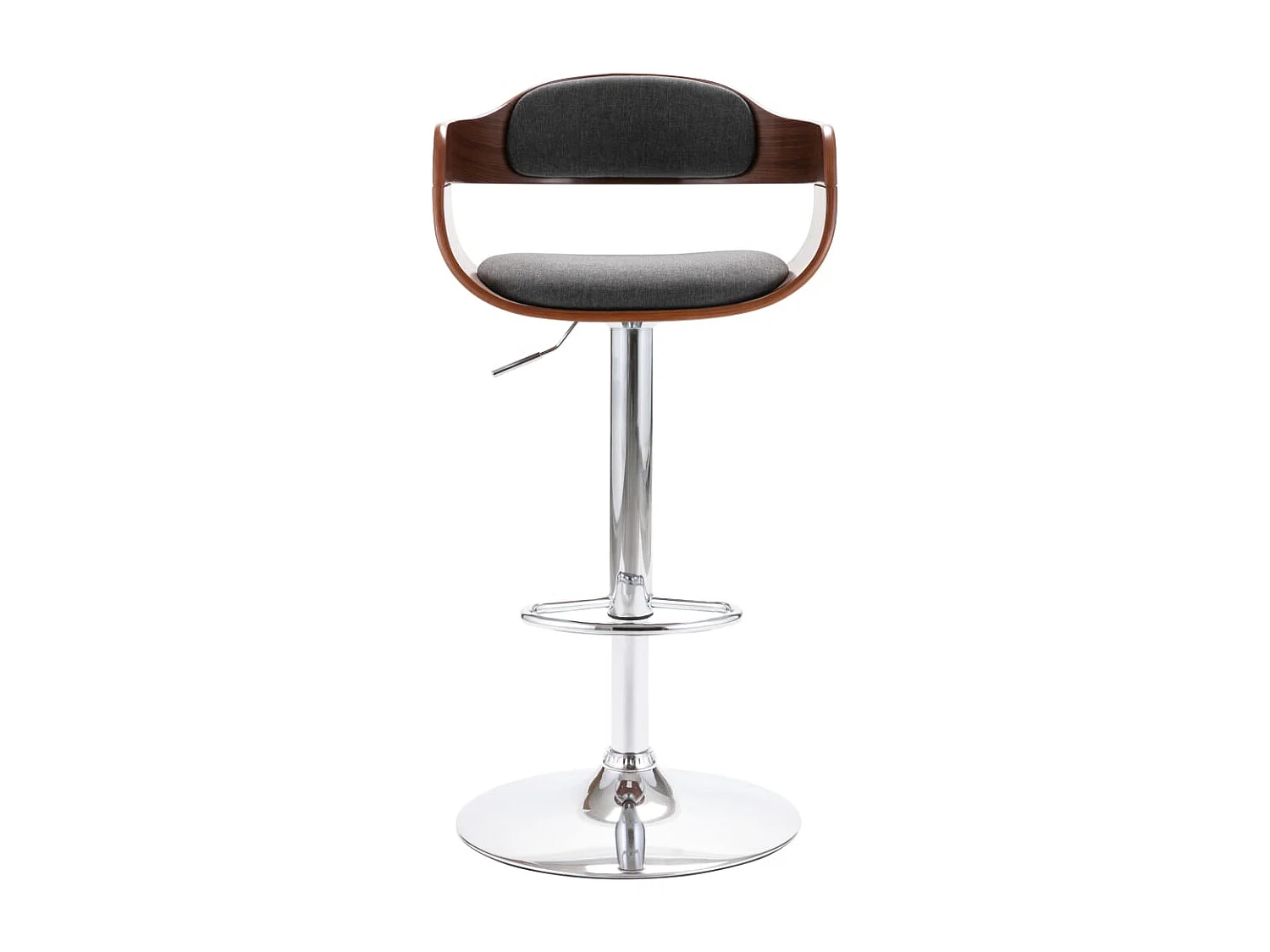 Tabouret de bar Contreplaqué et tissu gris