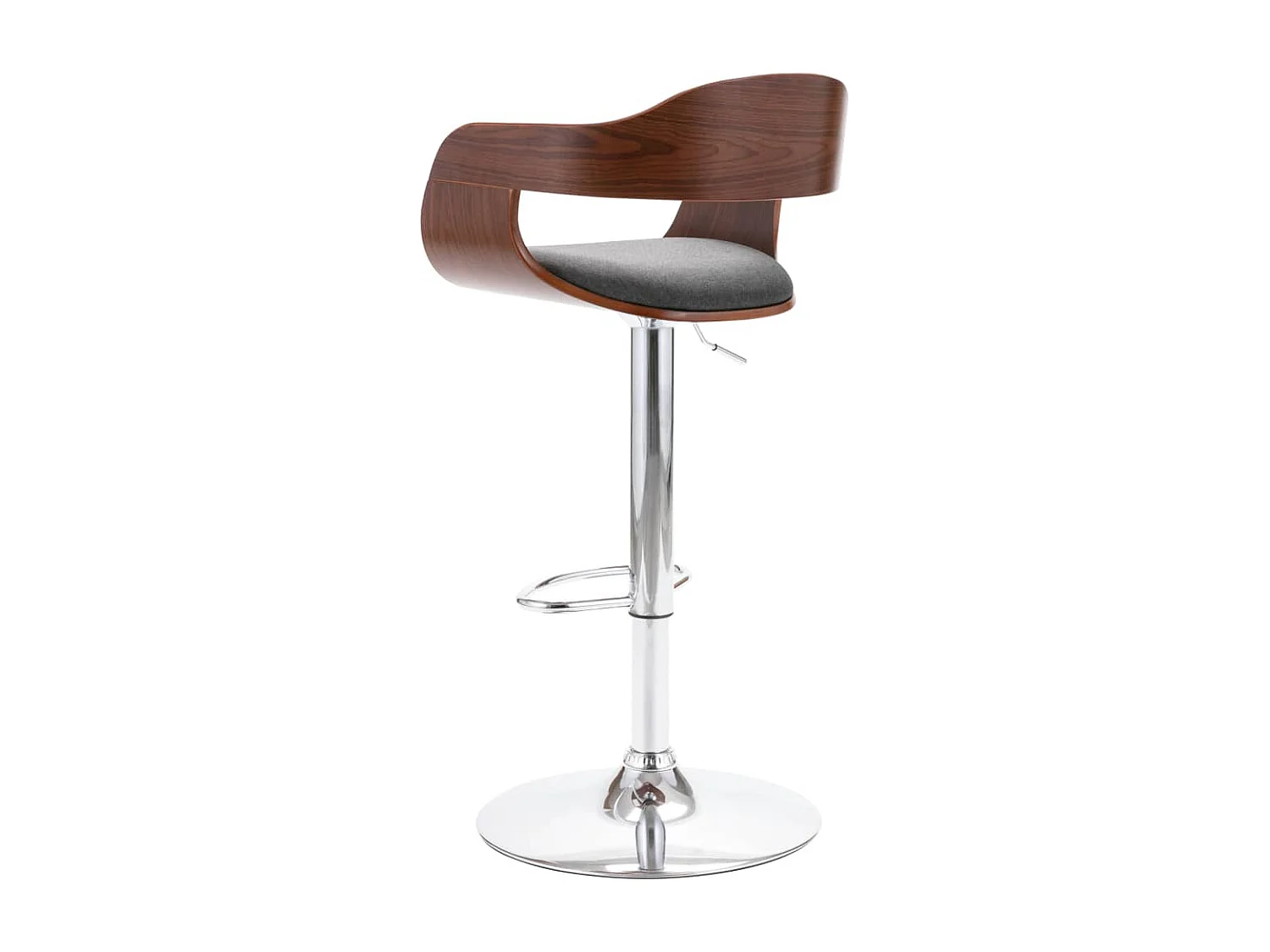 Tabouret de bar Contreplaqué et tissu gris