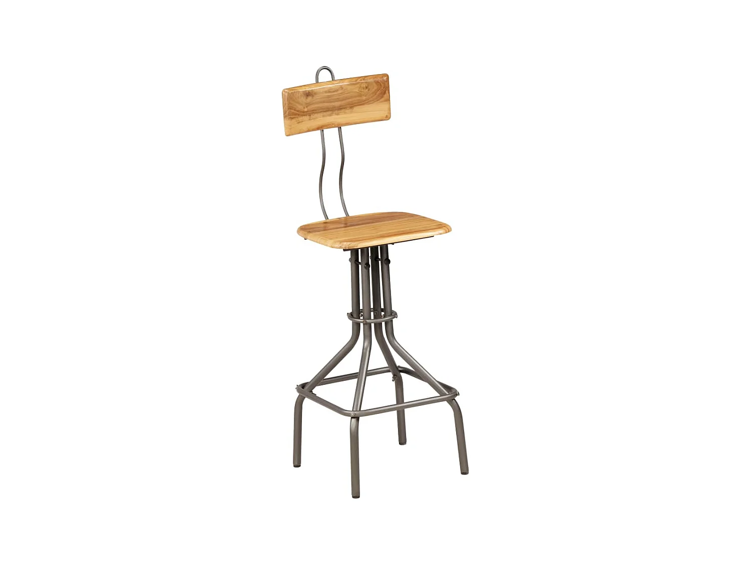 Set di 2 sedie da bar in teak massello di recupero