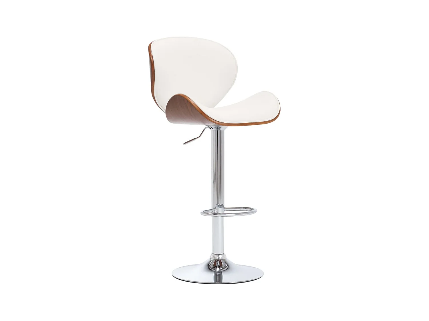 Sgabello da bar in similpelle bianca