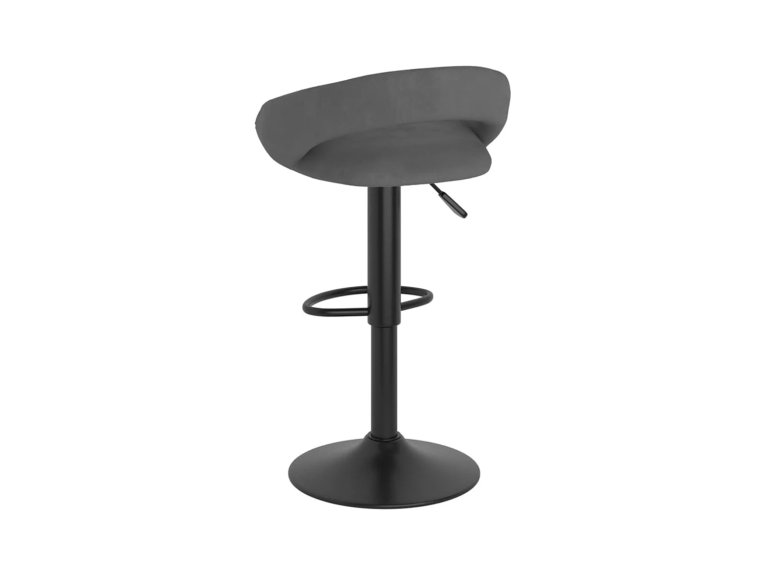 Tabourets de bar lot de 2 gris foncé velours
