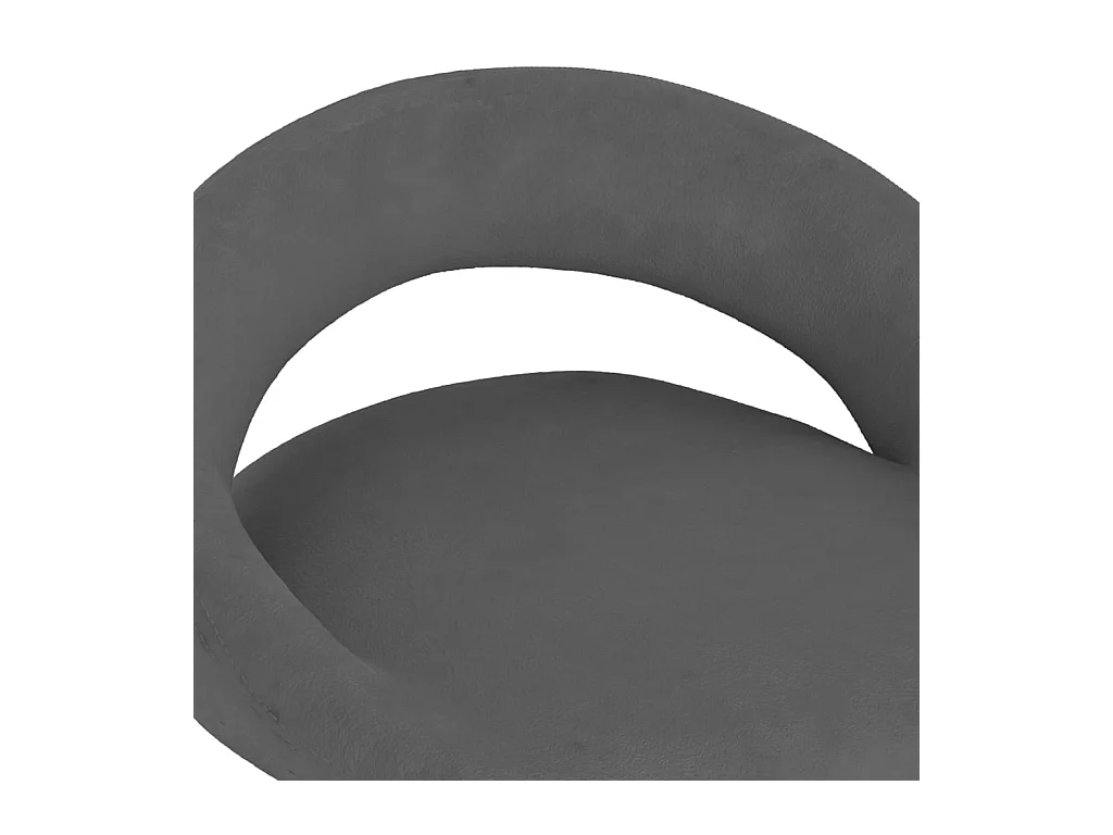 Tabourets de bar lot de 2 gris foncé velours