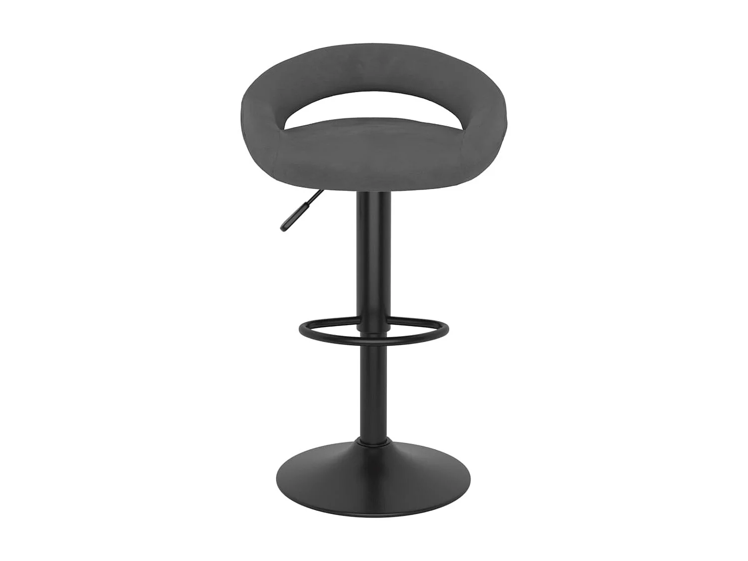 Tabourets de bar lot de 2 gris foncé velours