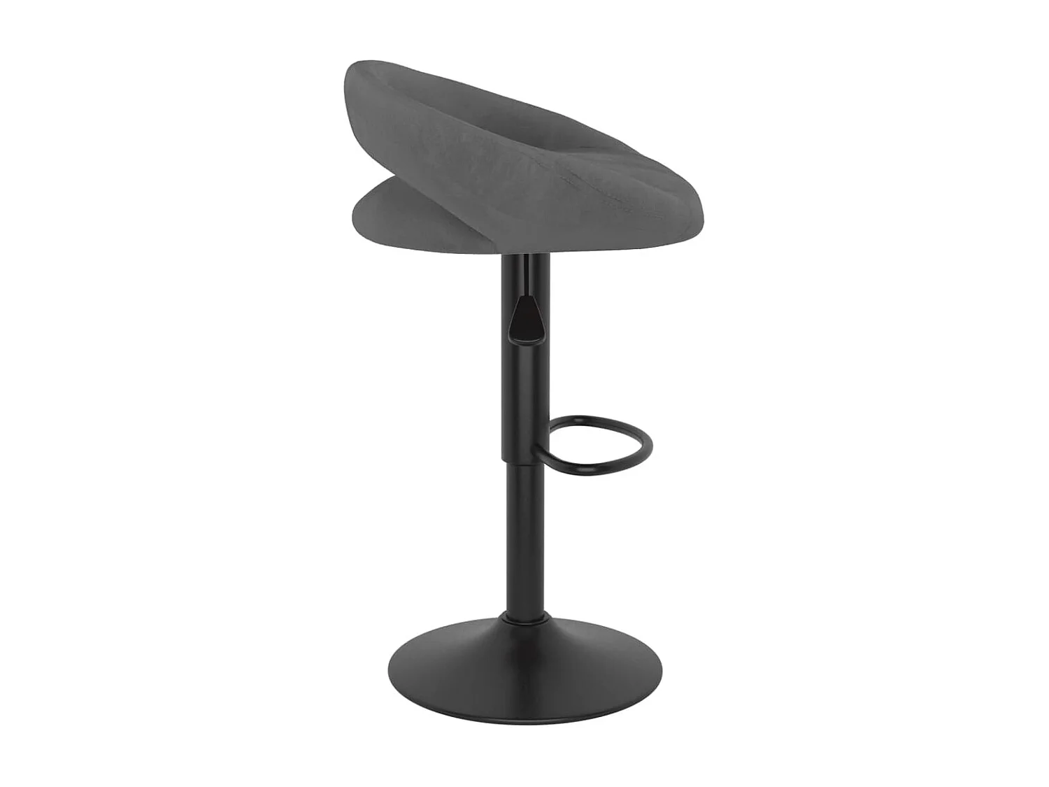 Tabourets de bar lot de 2 gris foncé velours