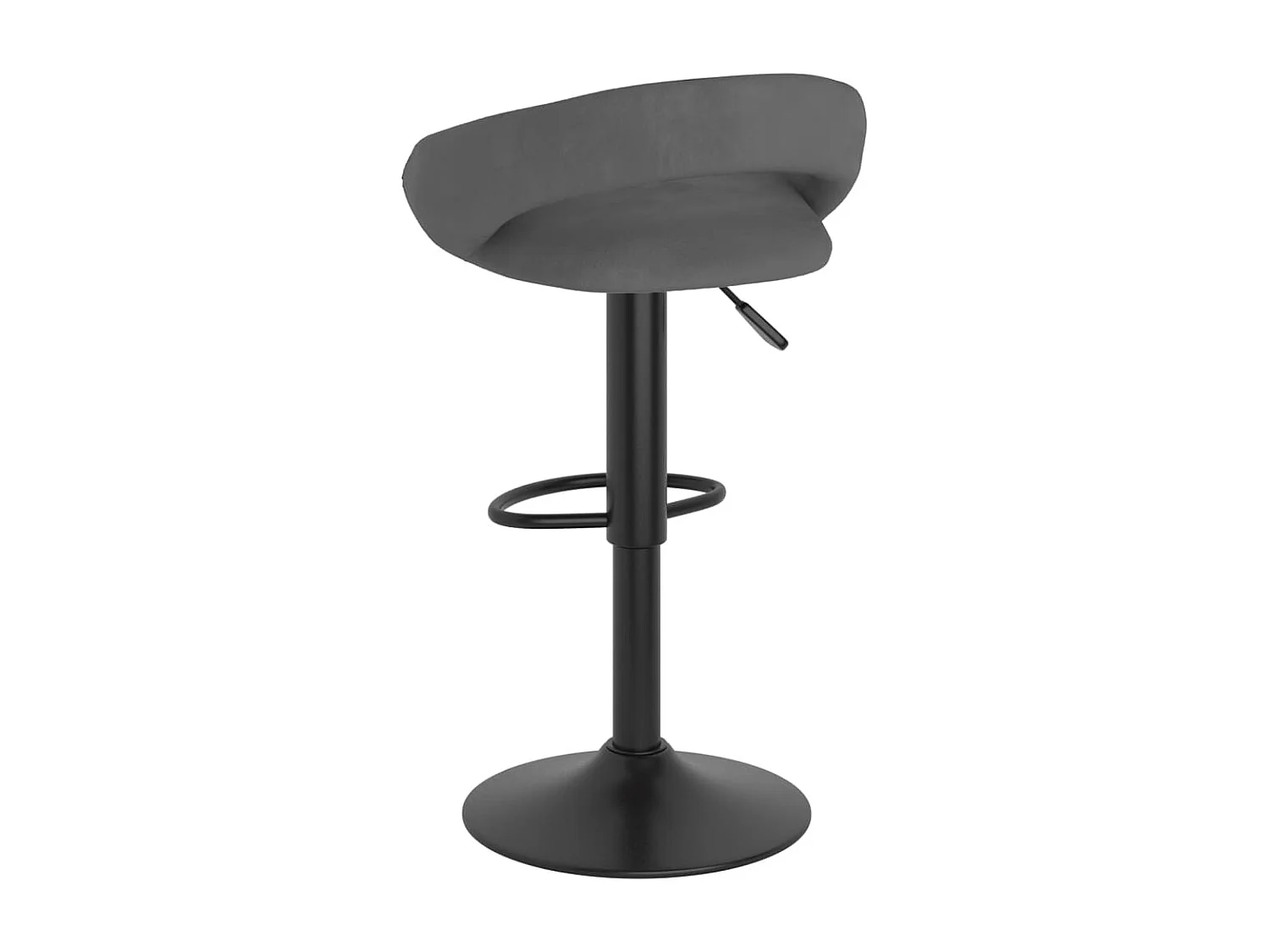Tabourets de bar lot de 2 gris foncé velours