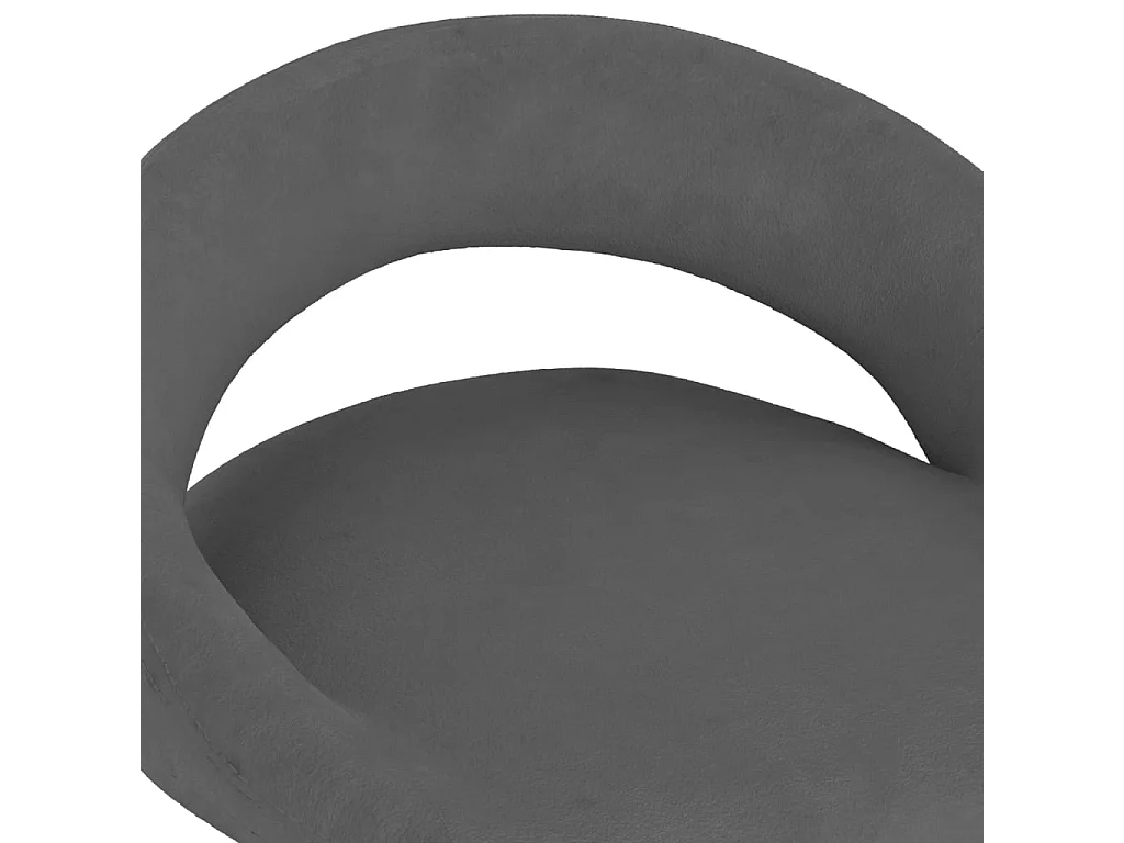 Tabourets de bar lot de 2 gris foncé velours