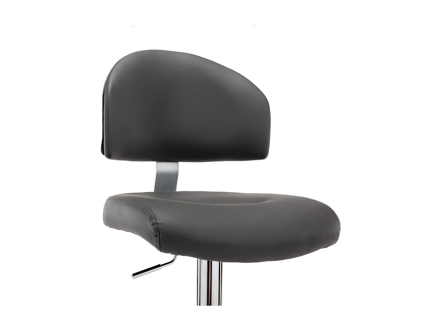 Tabourets de bar lot de 2 gris similicuir