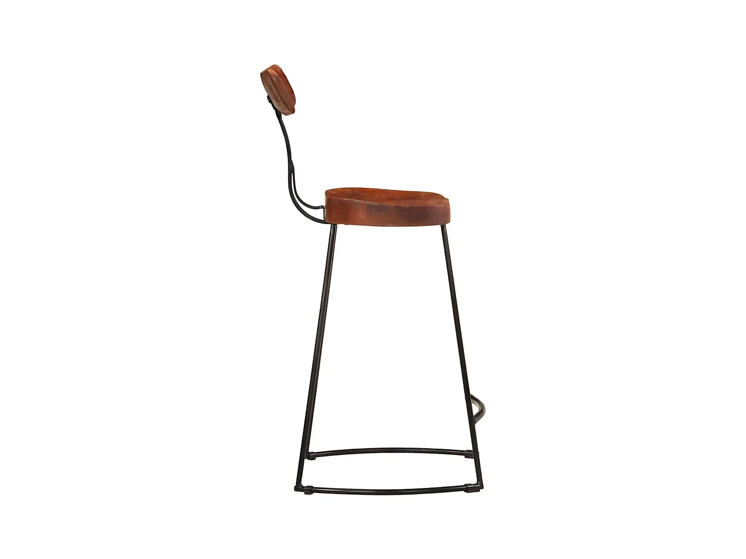 Set di 2 sgabelli da bar 49x43x88 cm in legno massello di mango