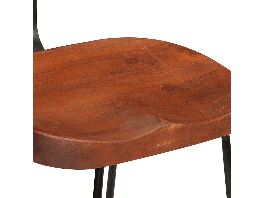 Set di 2 sgabelli da bar 49x43x88 cm in legno massello di mango