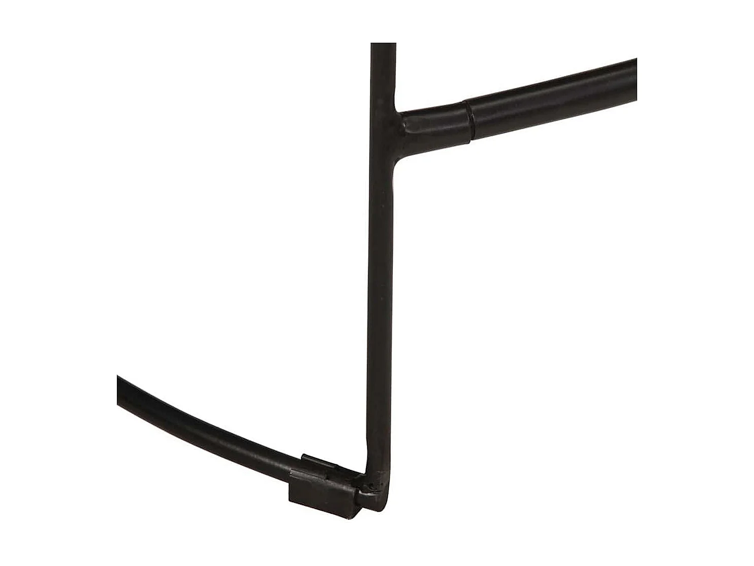 Tabourets de bar lot de 2 noir 46x38x52 cm bois manguier massif