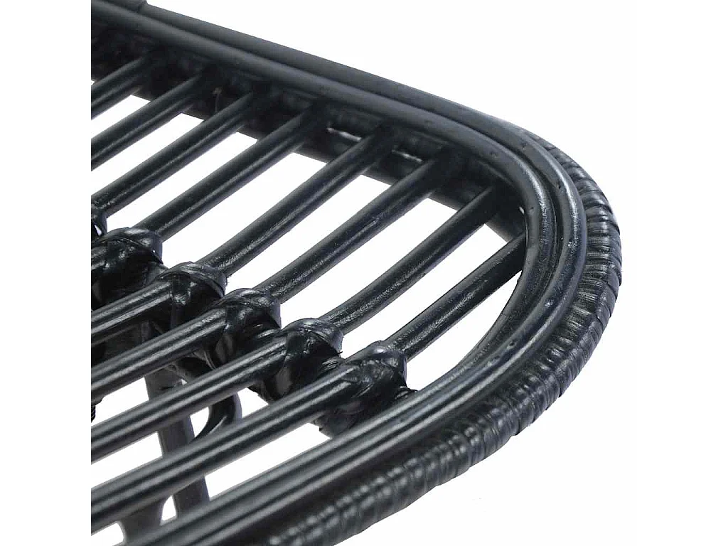 Chaises de bar lot de 2 noir Rotin