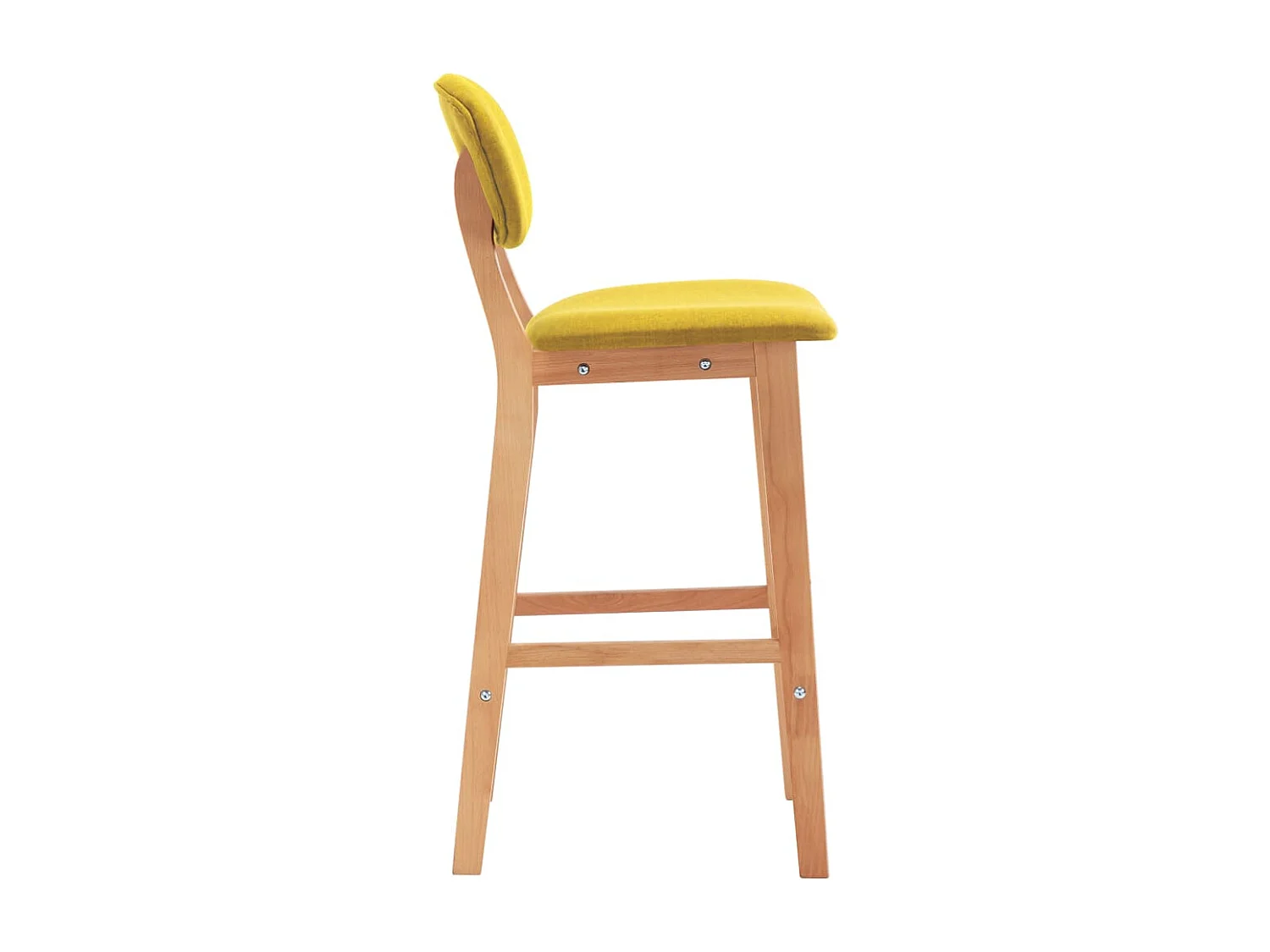 Tabourets de bar lot de 2 jaune moutarde tissu