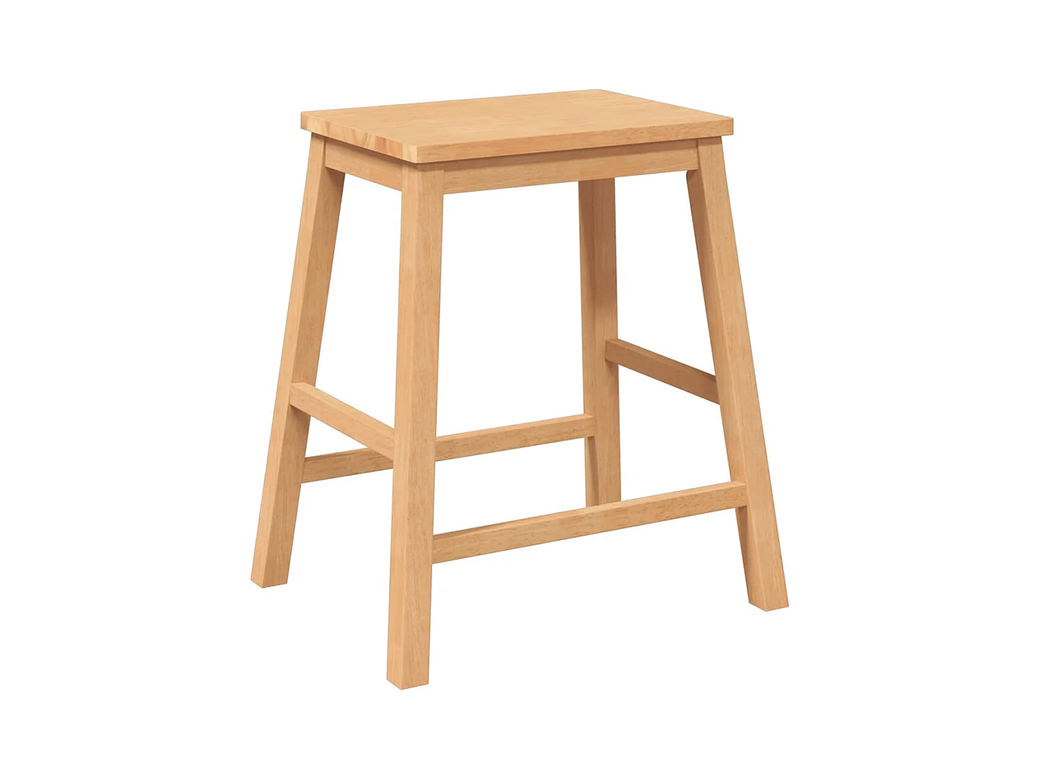 Barstühle 2er-Set aus massivem Gummibaumholz