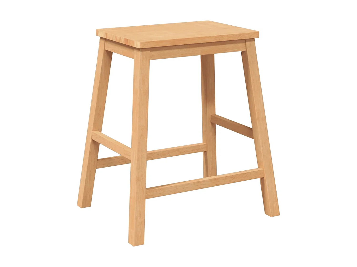 Chaises de bar lot de 2 bois massif d'hévéa