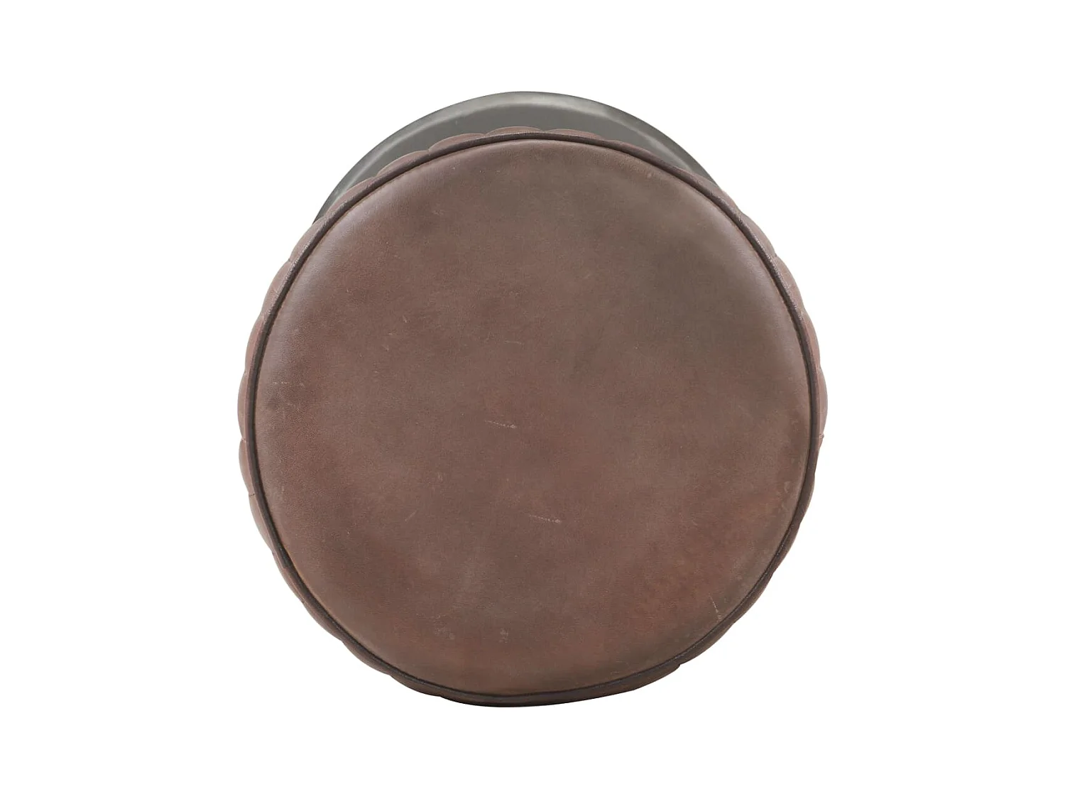 Sgabello da bar in vera pelle marrone