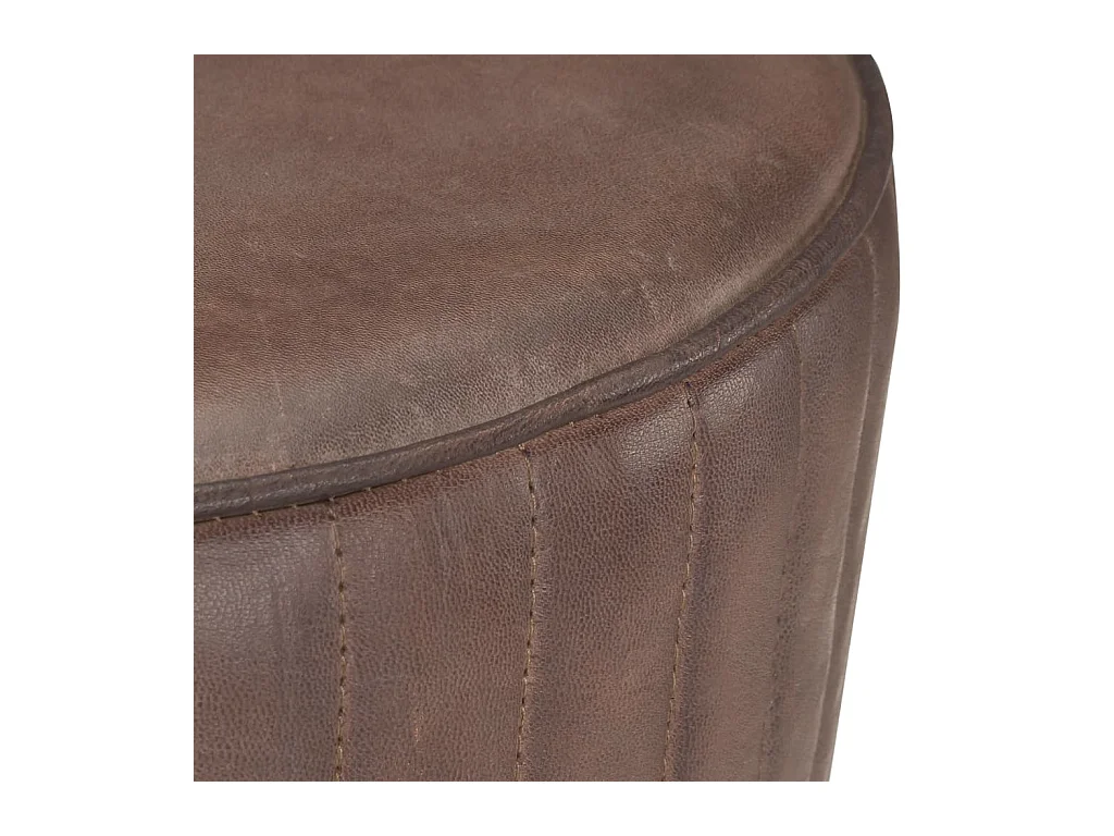 Sgabello da bar in vera pelle marrone