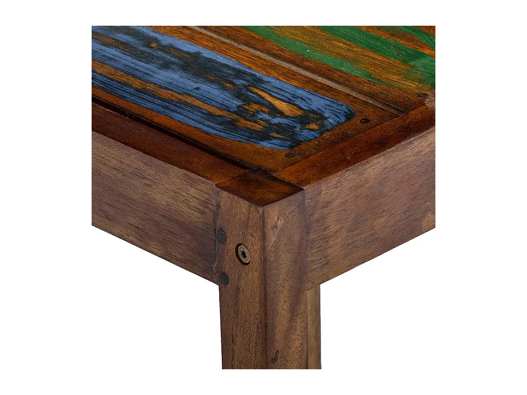 Juego de 2 taburetes de bar de madera maciza recuperada