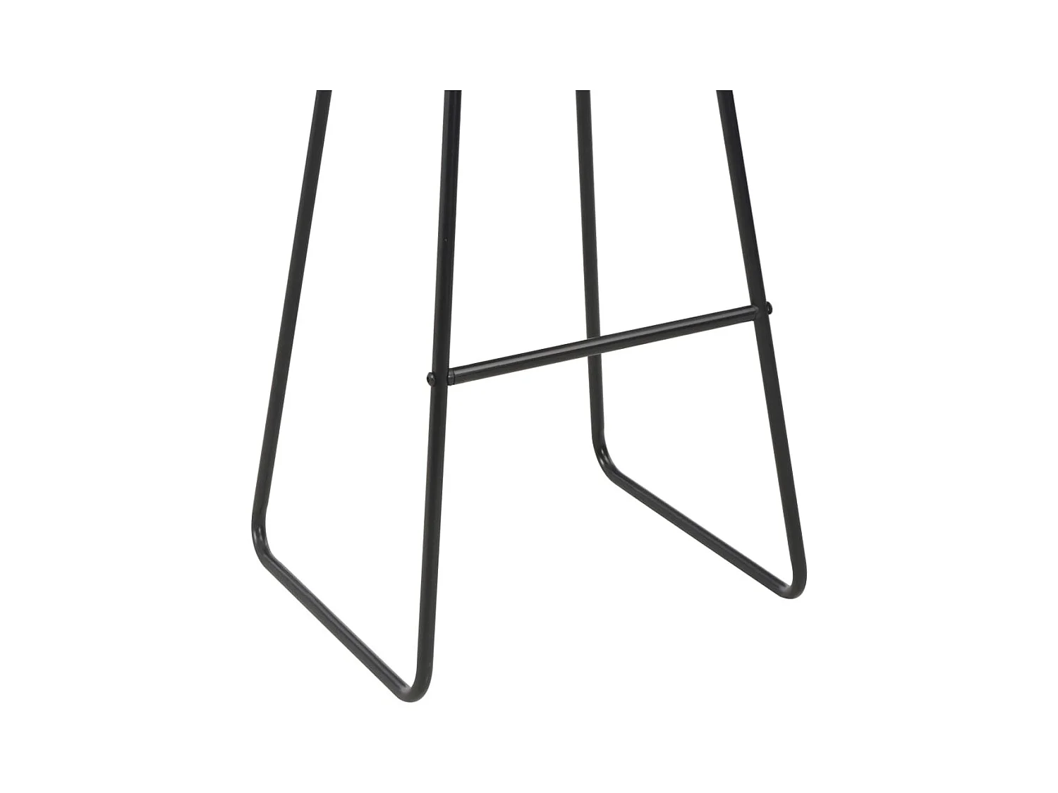 Set di 4 sgabelli da bar in similpelle nera