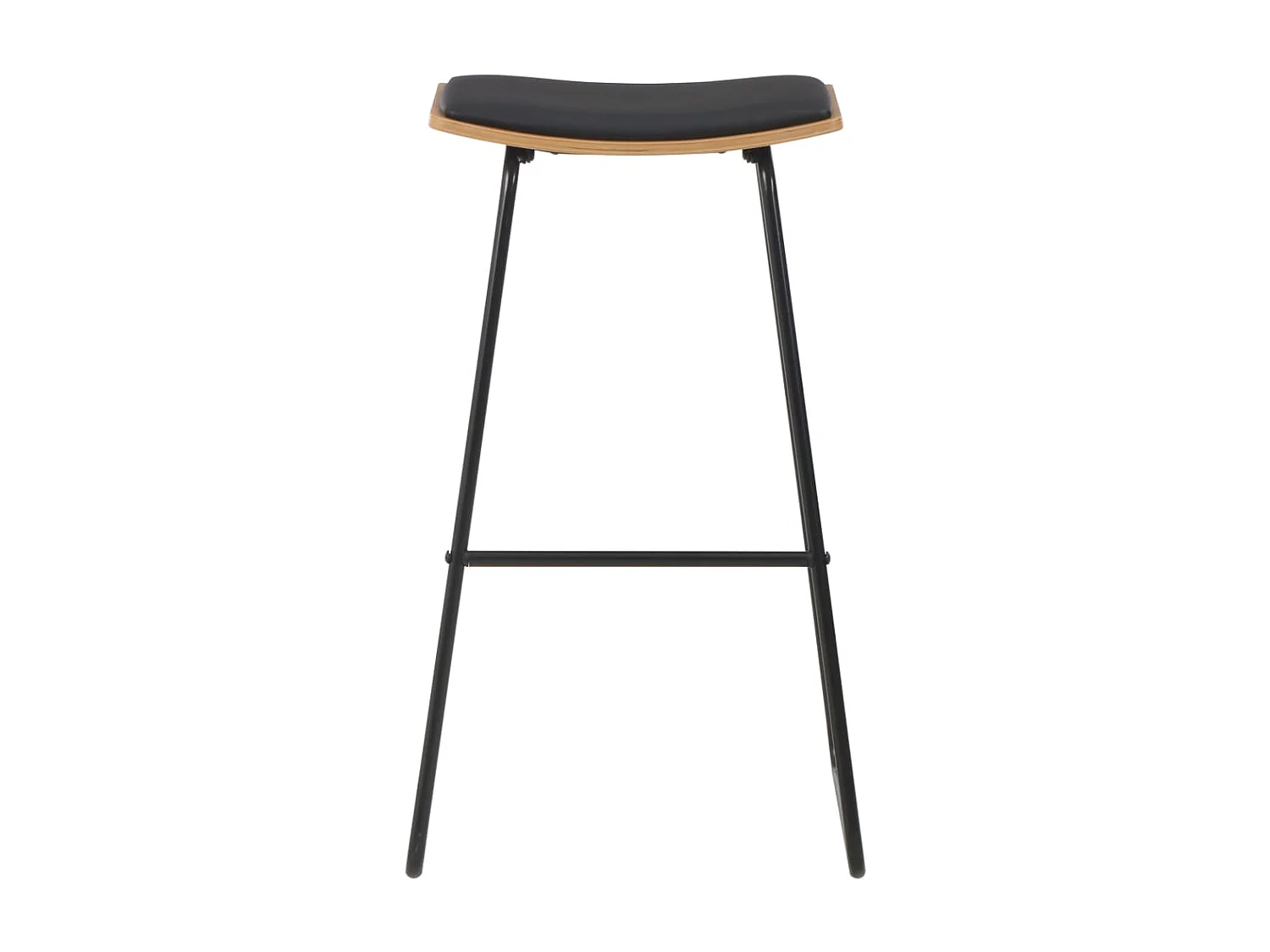 Tabourets de bar lot de 4 noir similicuir