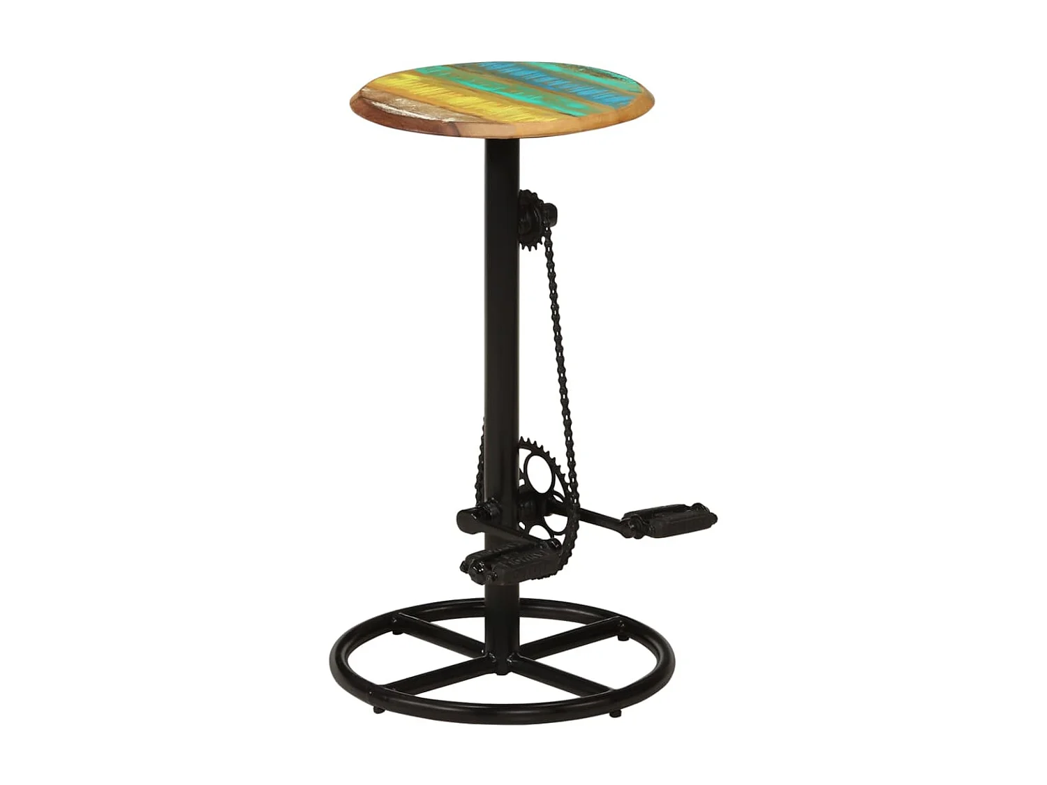 Tabourets de bar lot de 2 bois massif de récupération