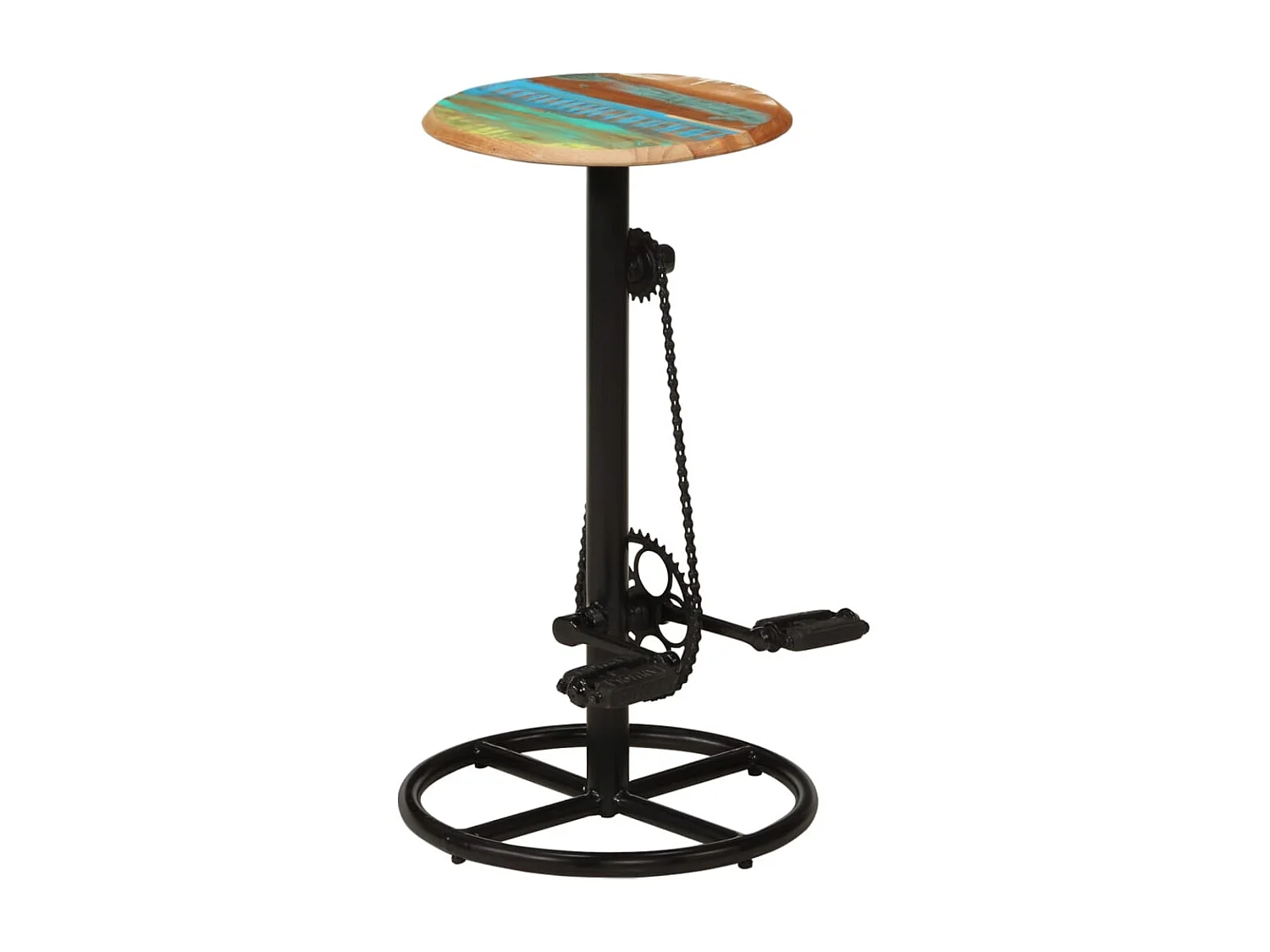 Tabourets de bar lot de 2 bois massif de récupération