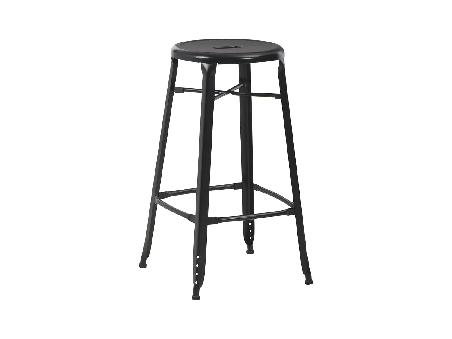 Set van 2 zwarte stalen barkrukken