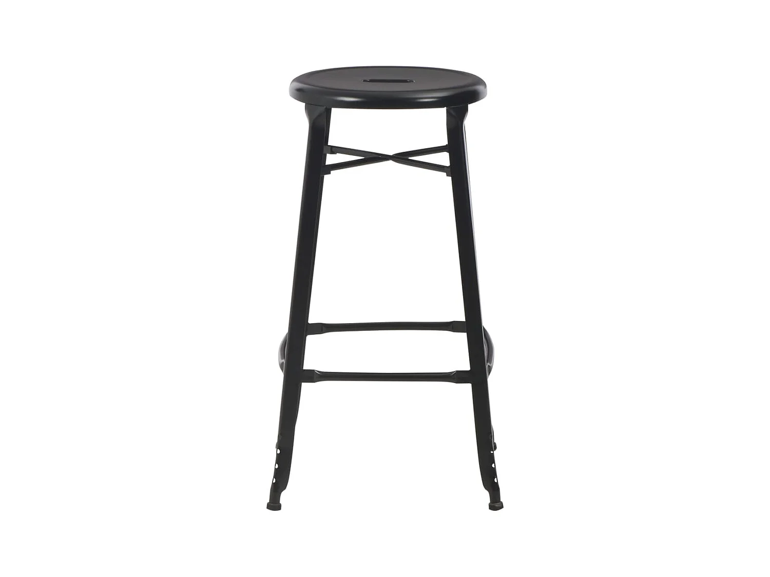 Set van 2 zwarte stalen barkrukken