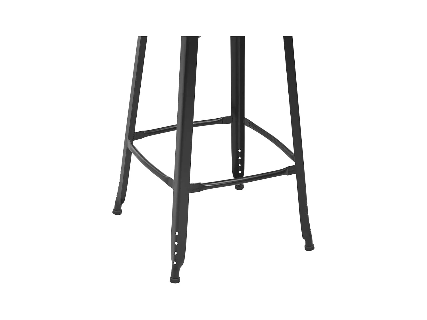 Set van 2 zwarte stalen barkrukken