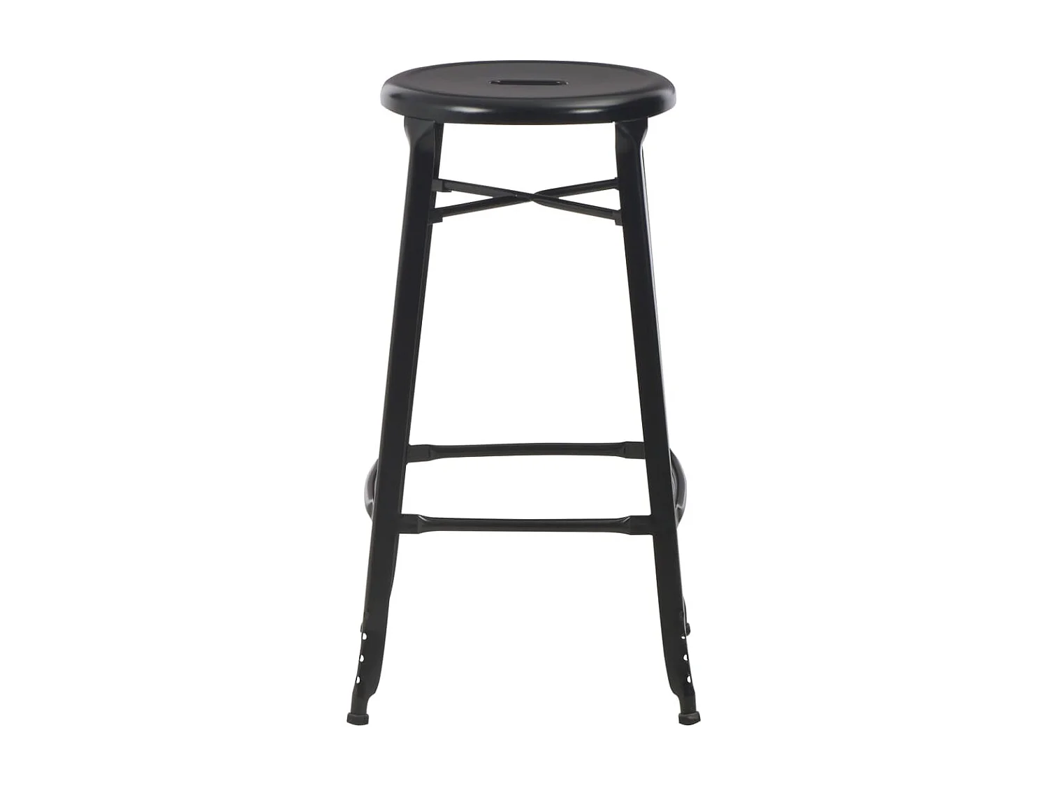 Tabourets de bar lot de 2 noir acier