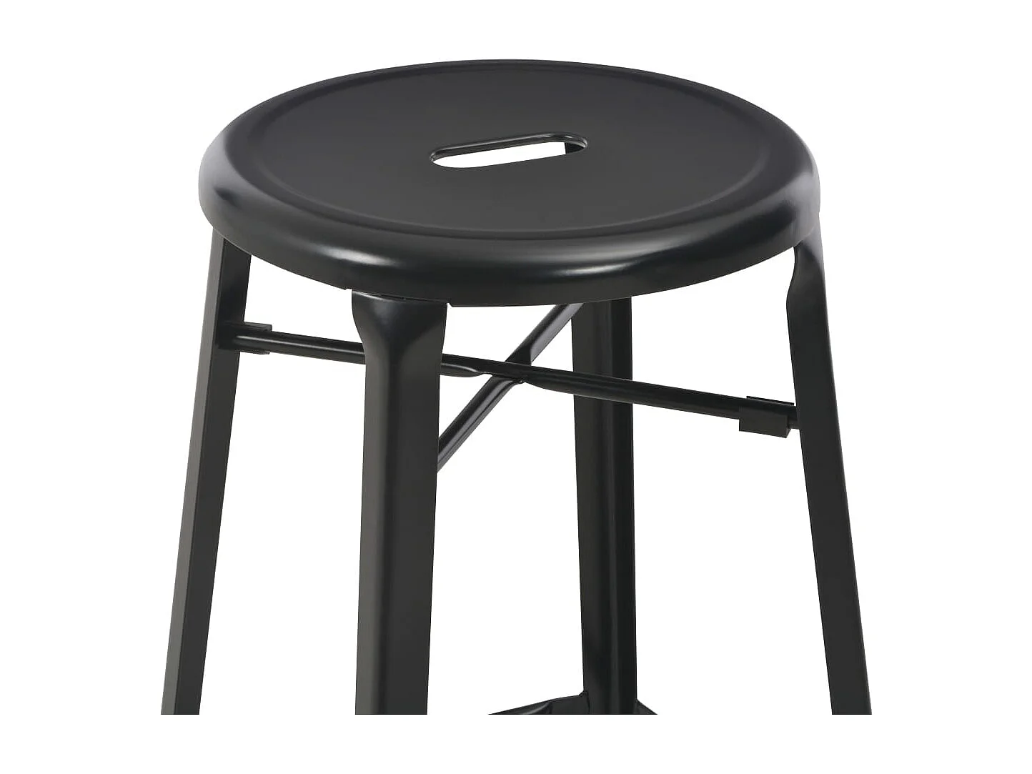 Tabourets de bar lot de 2 noir acier