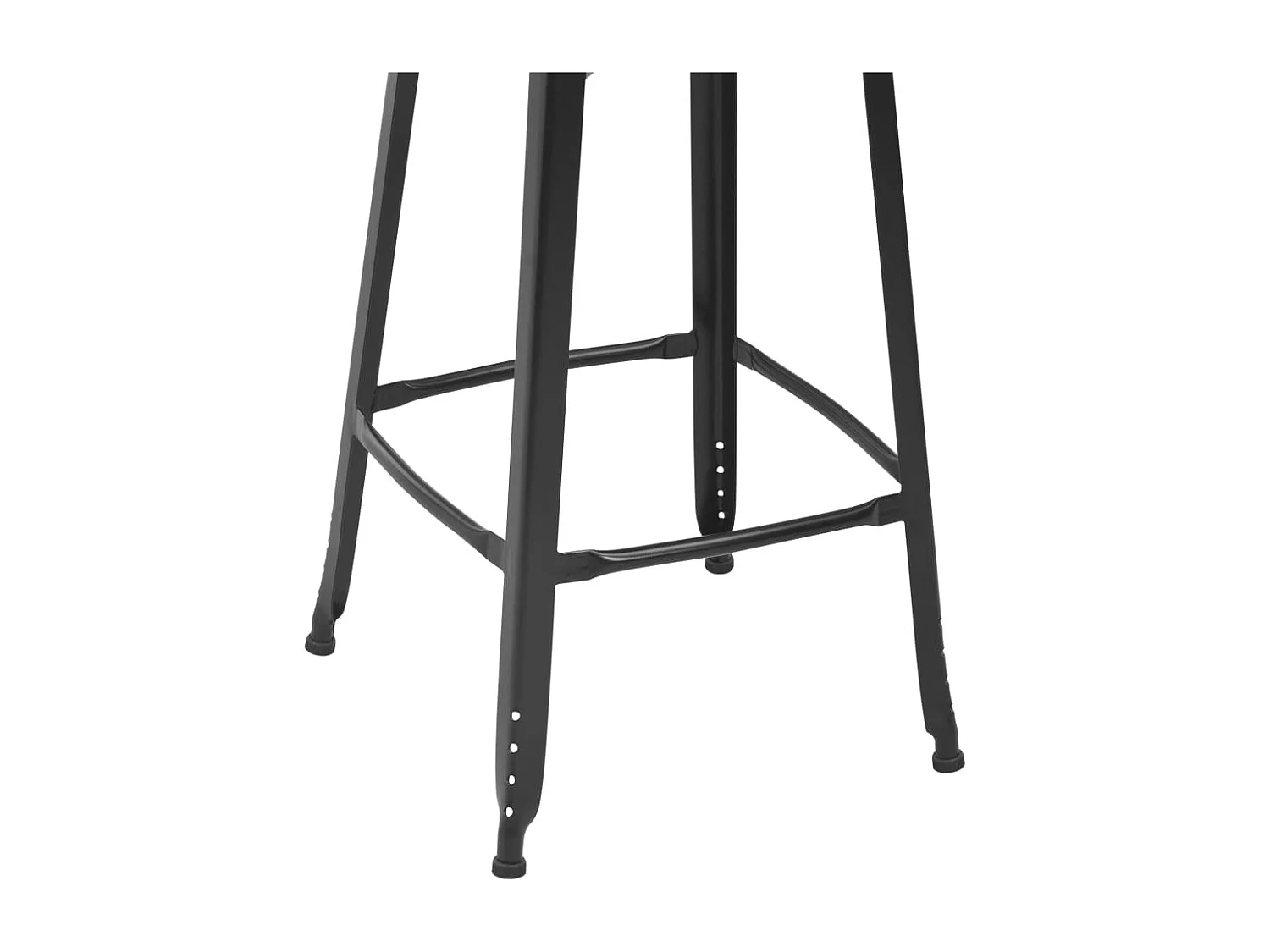 Tabourets de bar lot de 2 noir acier