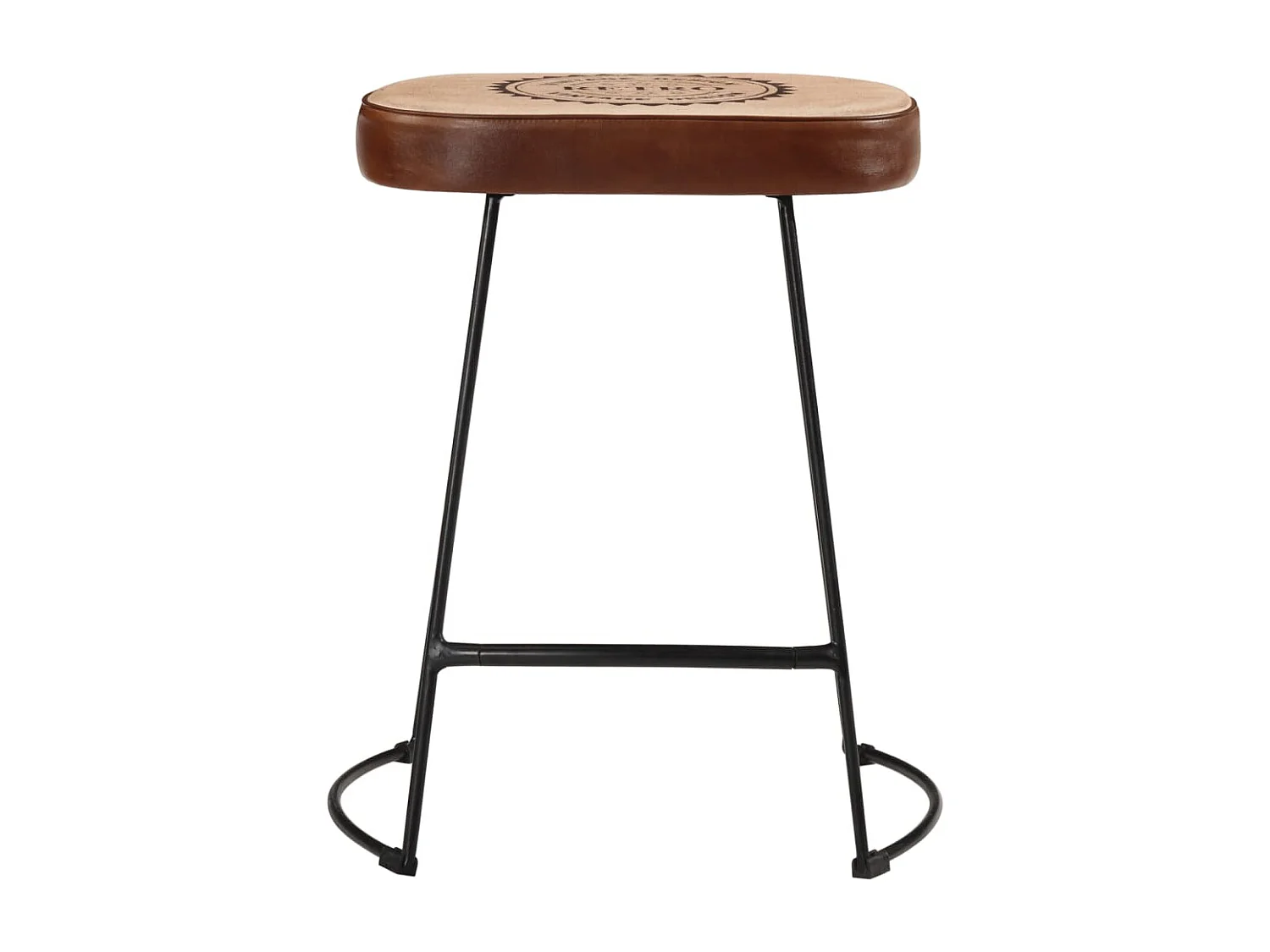 Tabourets de bar lot de 2 marron foncé 40x29,5x53 cm