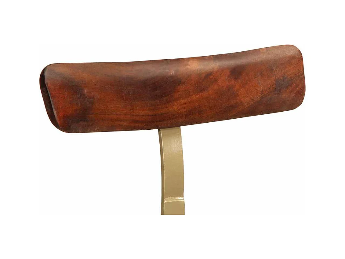 Set di 2 sgabelli da bar 49x43x79 cm in legno massello di mango