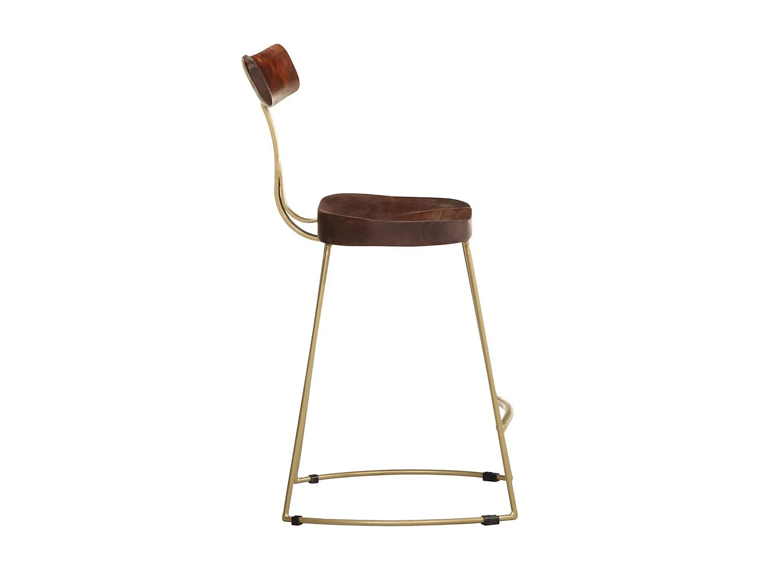 Tabourets de bar lot de 2 49x43x79 cm bois de manguier massif