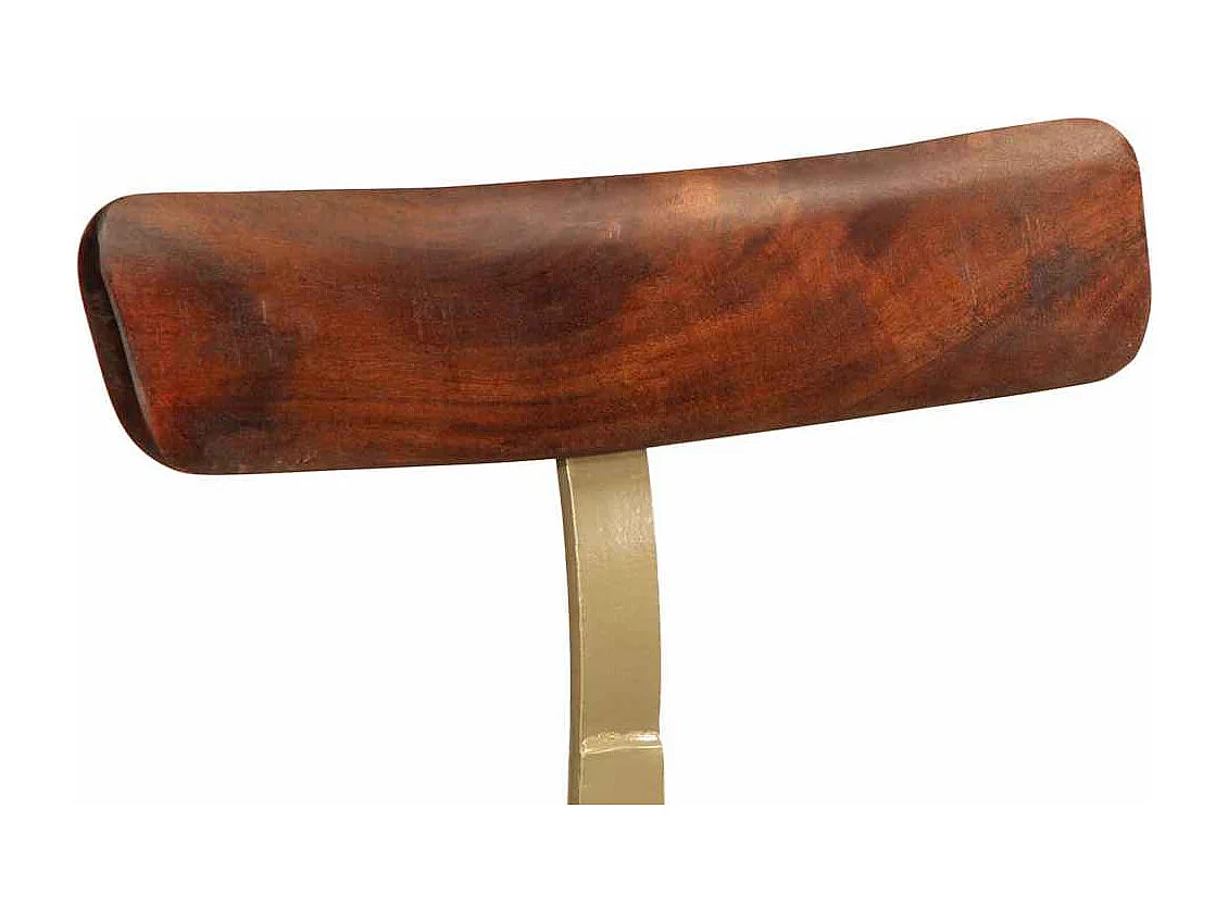 Tabourets de bar lot de 2 49x43x79 cm bois de manguier massif