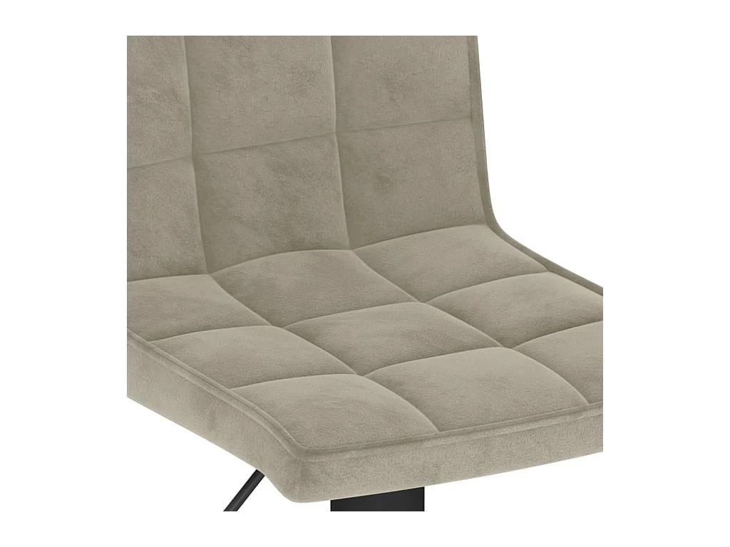 Tabourets de bar lot de 2 gris clair velours