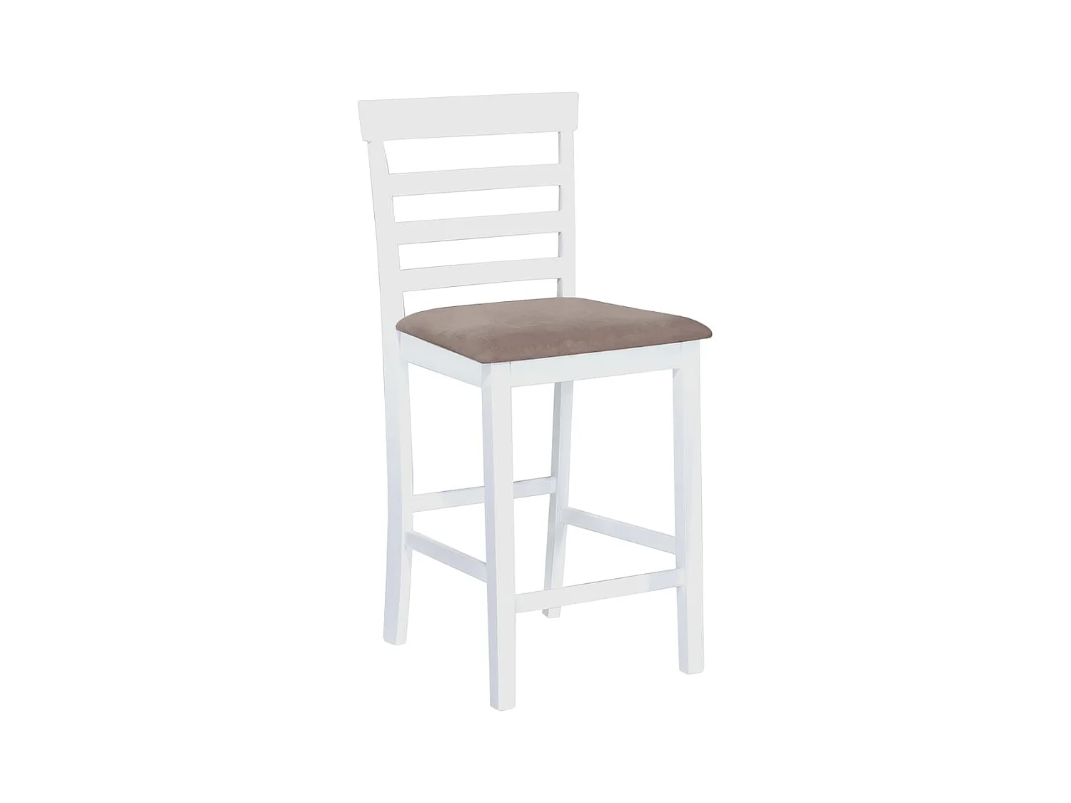 Chaises de bar lot de 2 blanc tissu