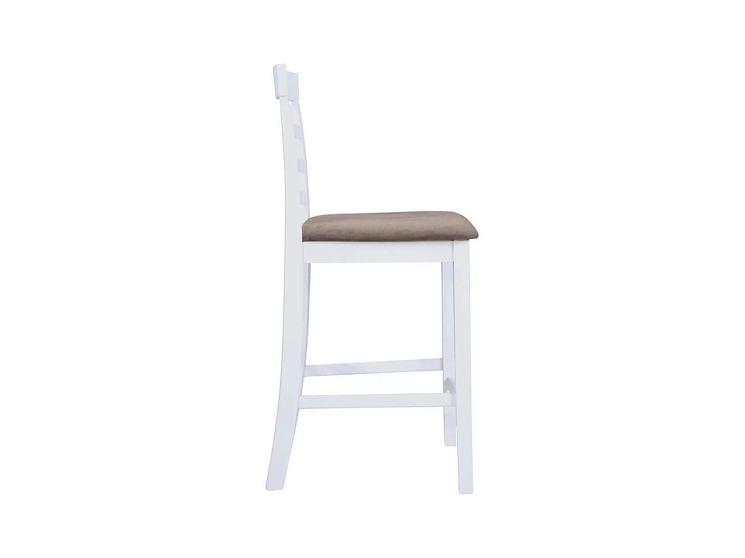 Chaises de bar lot de 2 blanc tissu