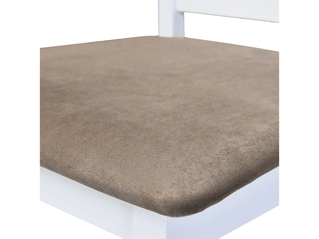 Chaises de bar lot de 2 blanc tissu