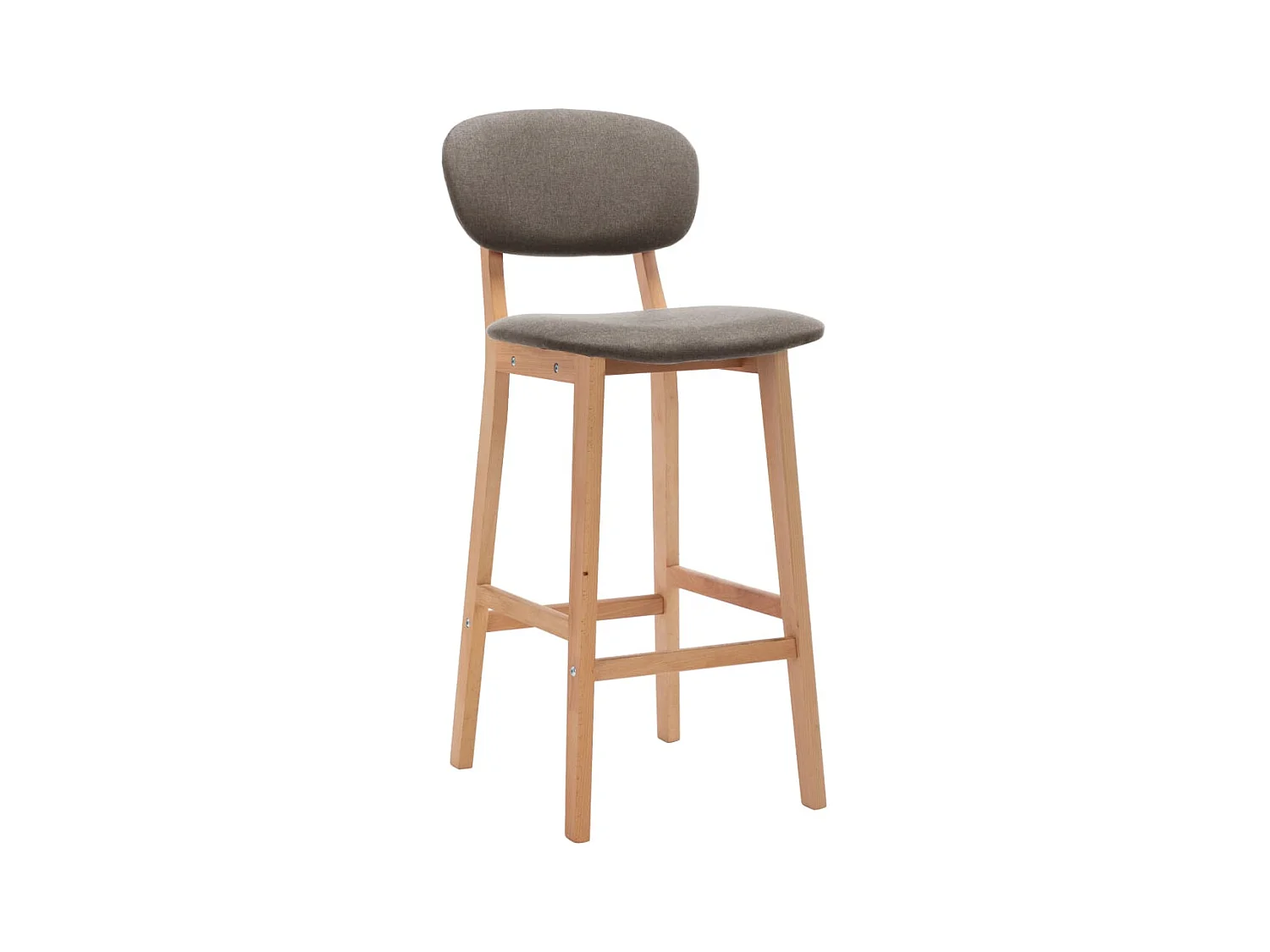 Tabourets de bar lot de 2 taupe tissu