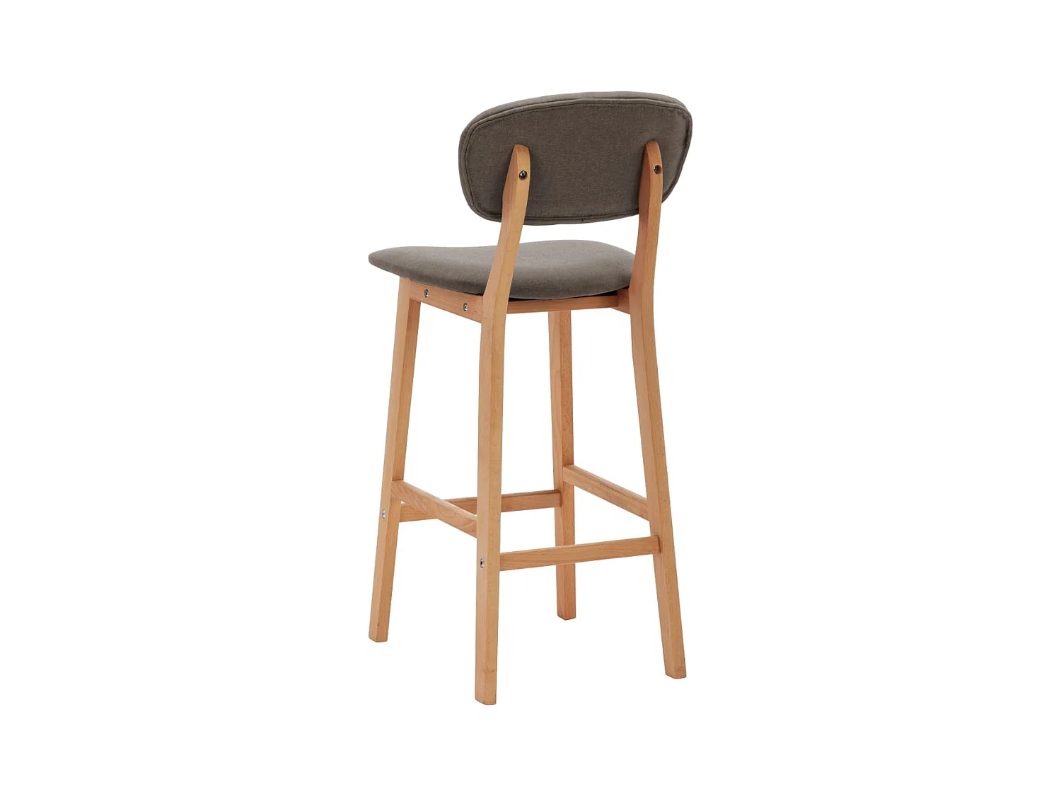 Tabourets de bar lot de 2 taupe tissu