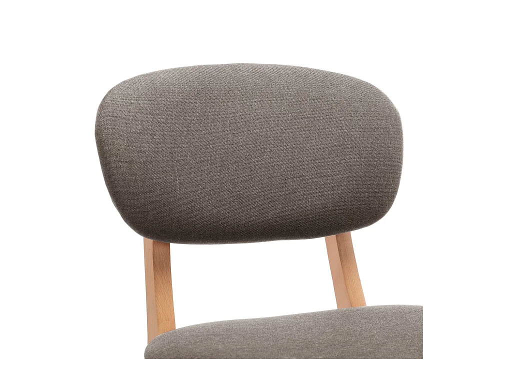 Tabourets de bar lot de 2 taupe tissu