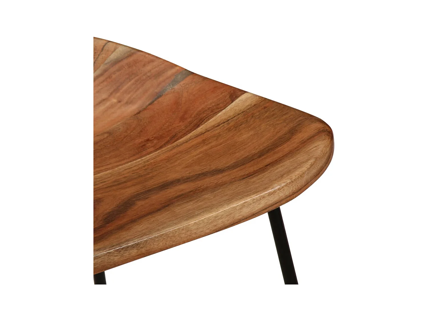 Set di 2 sgabelli da bar in legno massello di acacia