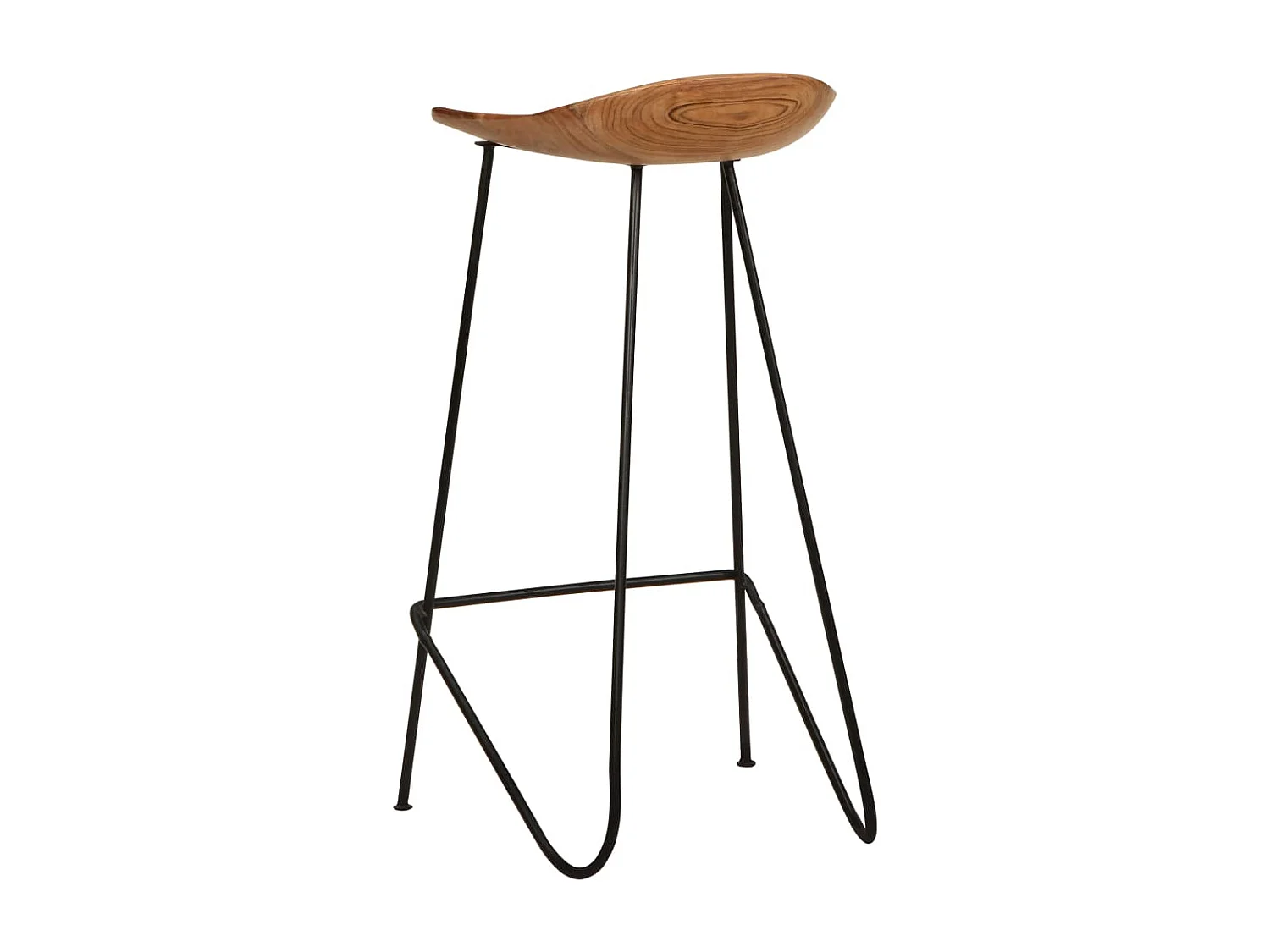 Tabourets de bar lot de 2 bois d'acacia massif