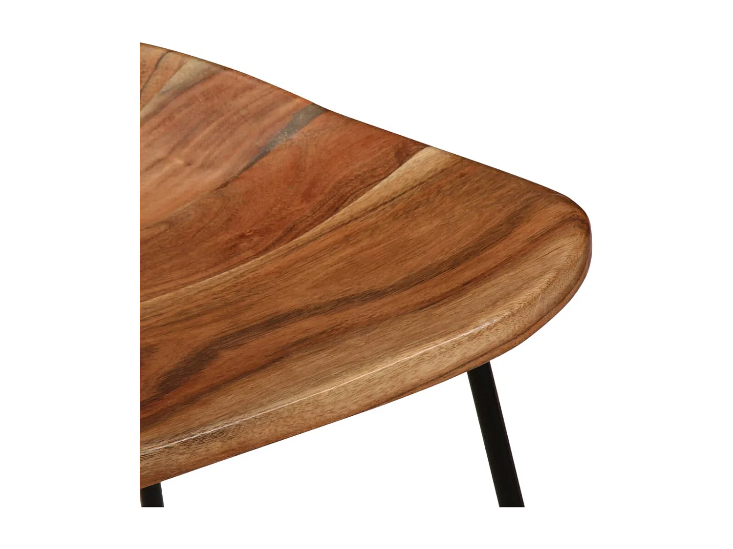 Tabourets de bar lot de 2 bois d'acacia massif