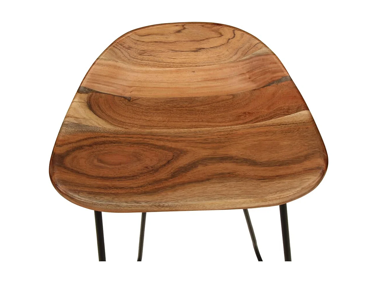 Tabourets de bar lot de 2 bois d'acacia massif