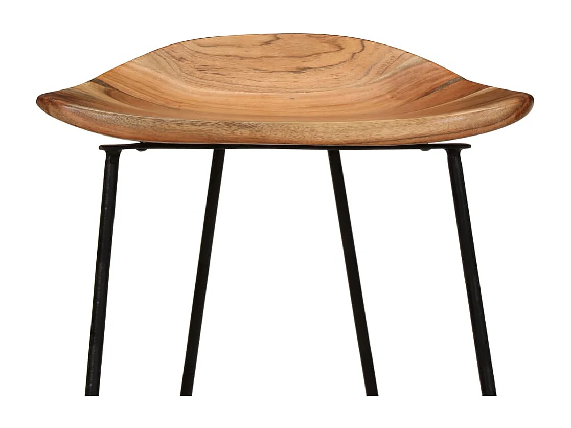 Tabourets de bar lot de 2 bois d'acacia massif