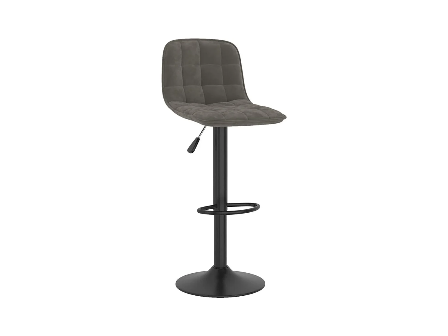 Tabourets de bar lot de 2 gris foncé velours