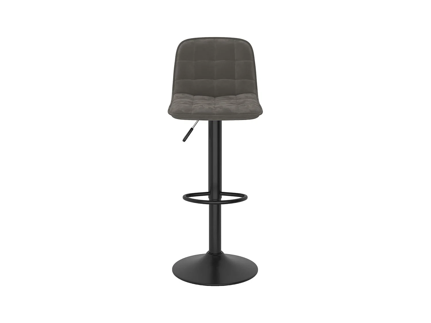 Tabourets de bar lot de 2 gris foncé velours